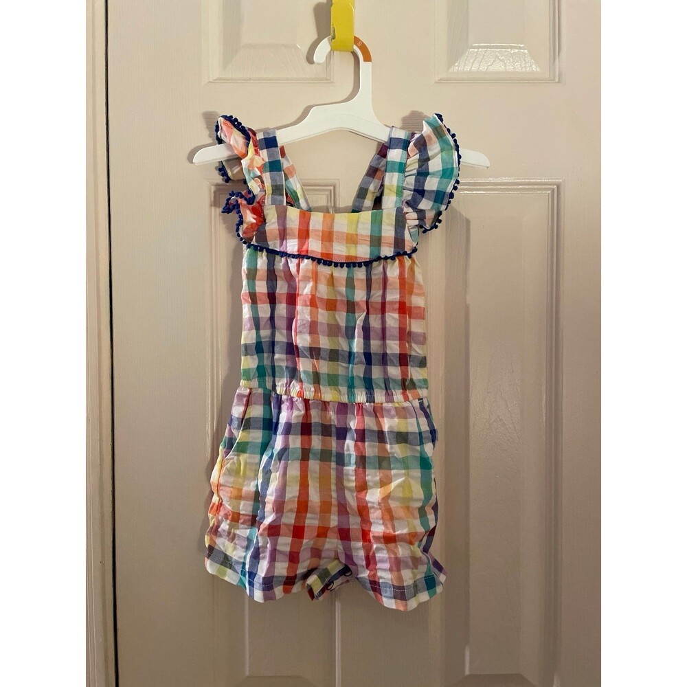 Cat & Jack girls 18mon Rainbow Romper NWT